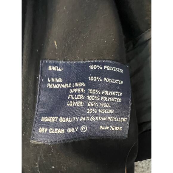 Vintage Ralph Lauren Rain Coat Jacket Mens Extra Large Black Preppy Gorpcore - Picture 9 of 14